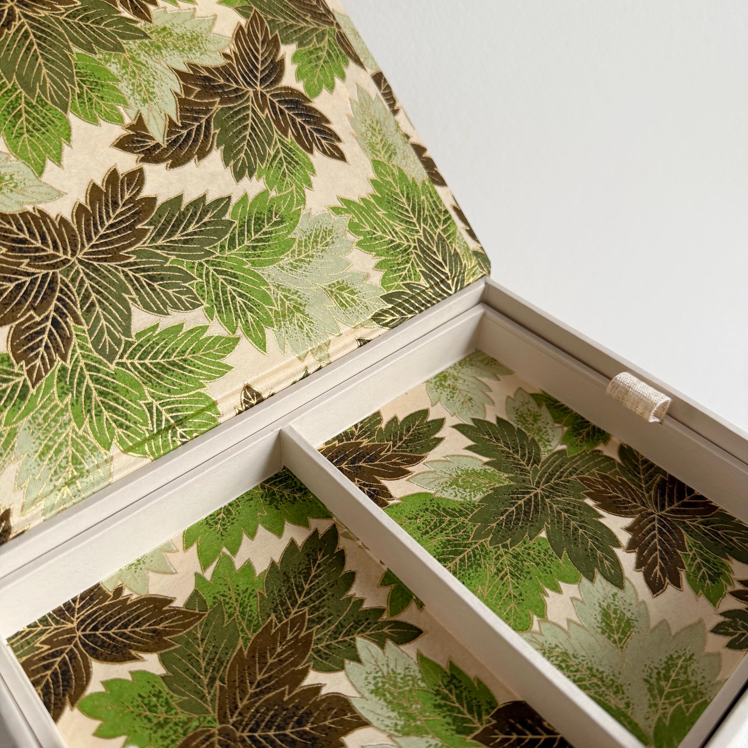 Green Botanical Jewellery Box