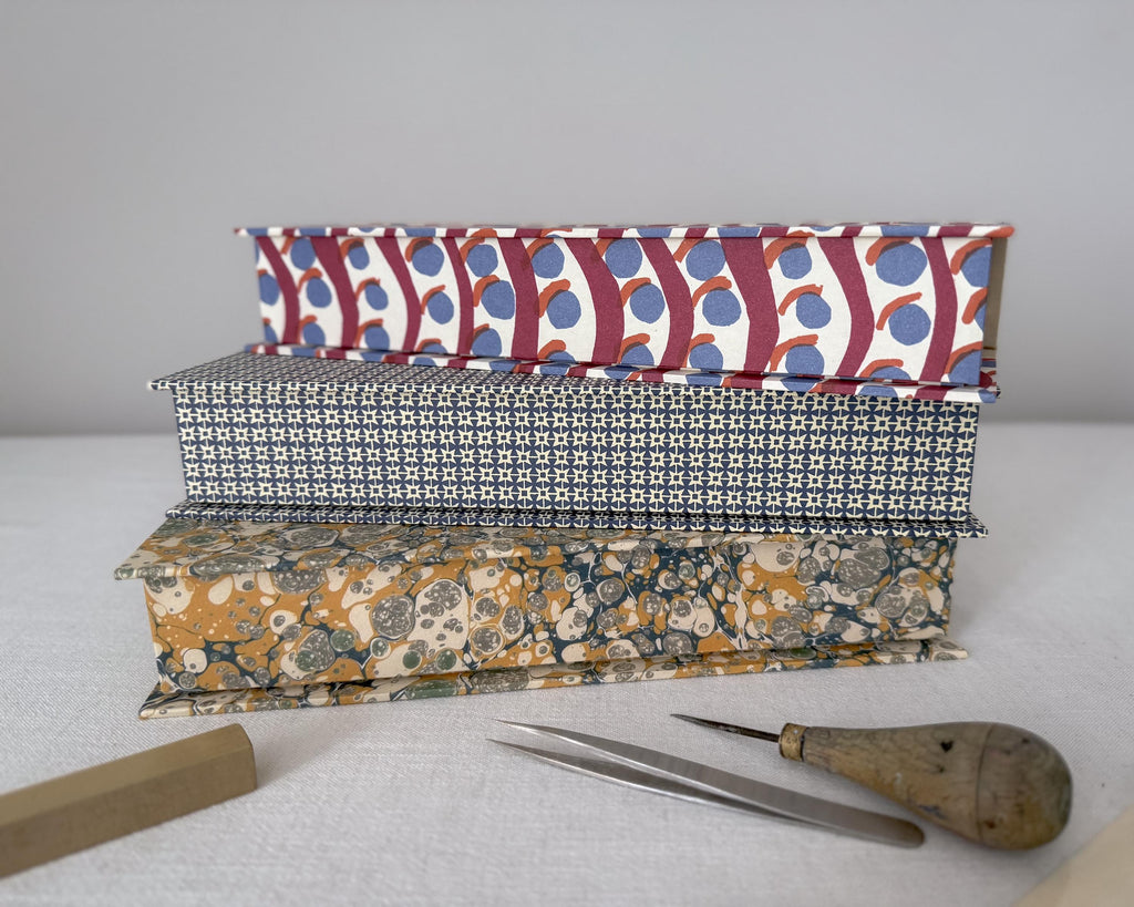 Mustard Yellow Marbled Desk Organiser — Large
