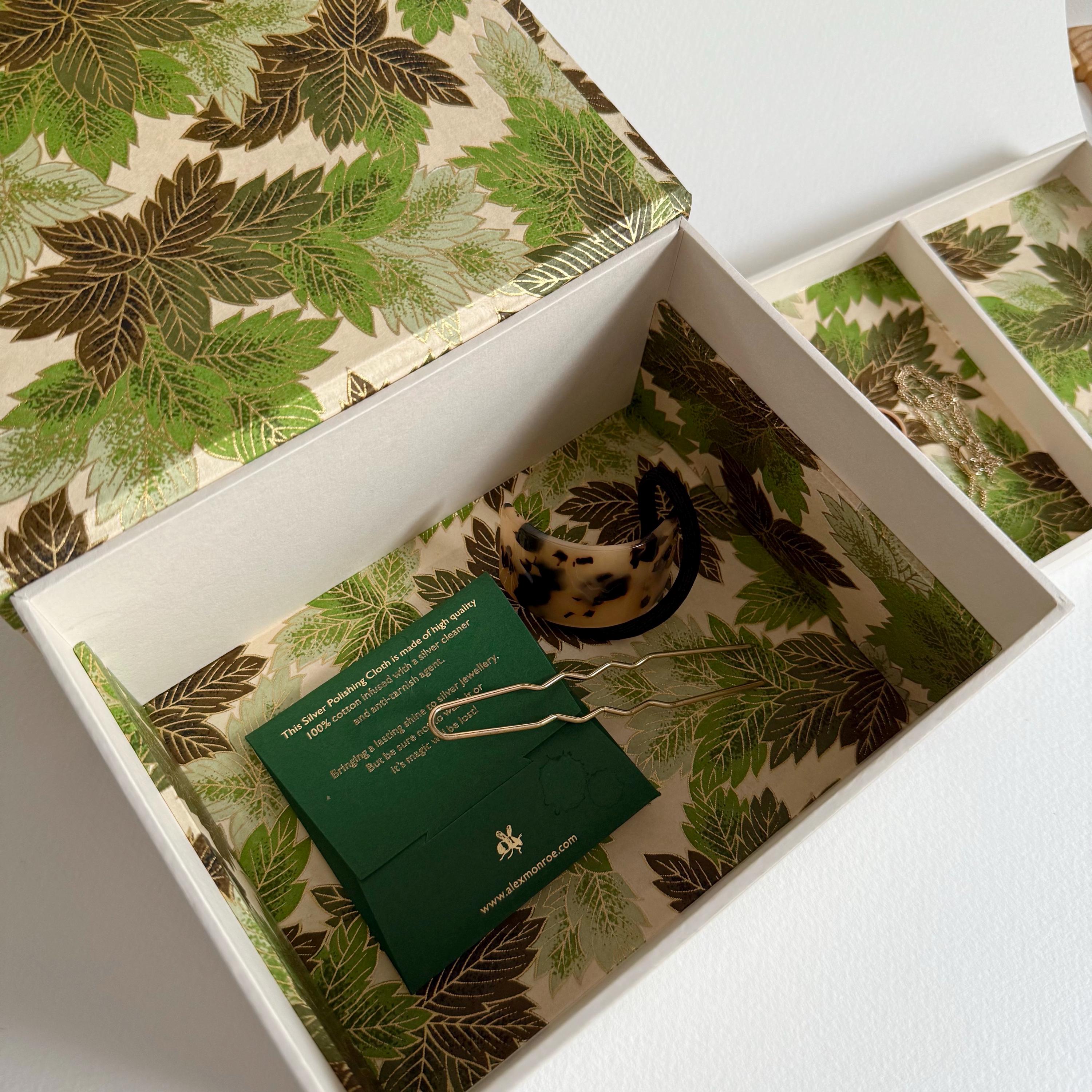 Green Botanical Jewellery Box
