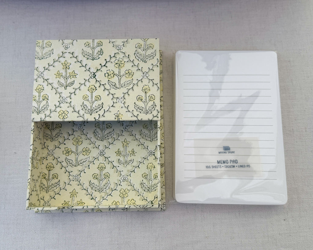 Dandelion Desk Set — Memo Pad Box & Pencil Case