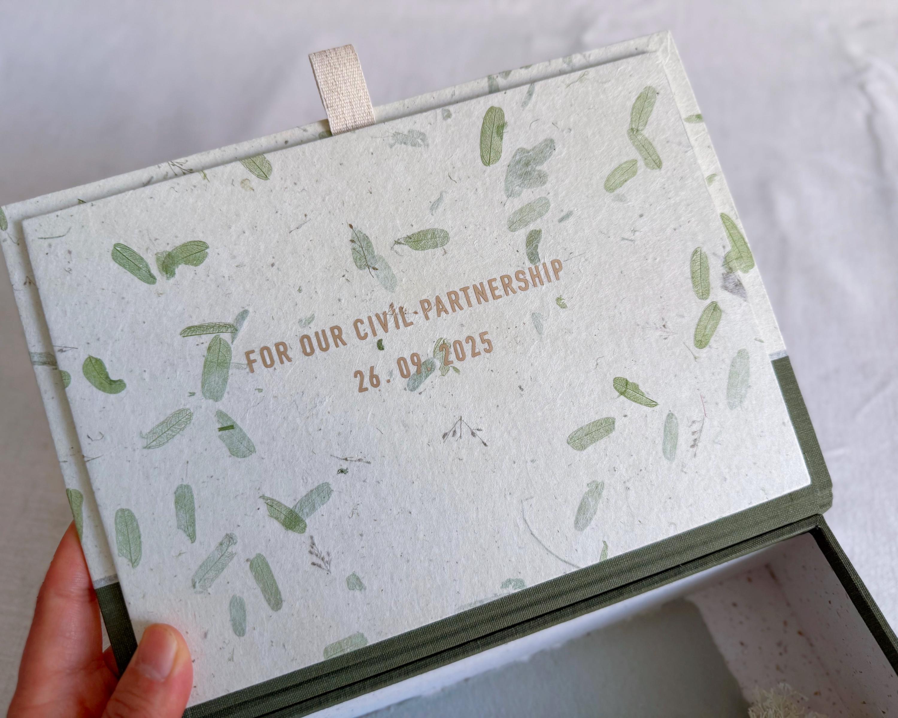 Personalised Wedding Memory Box — Sage Green