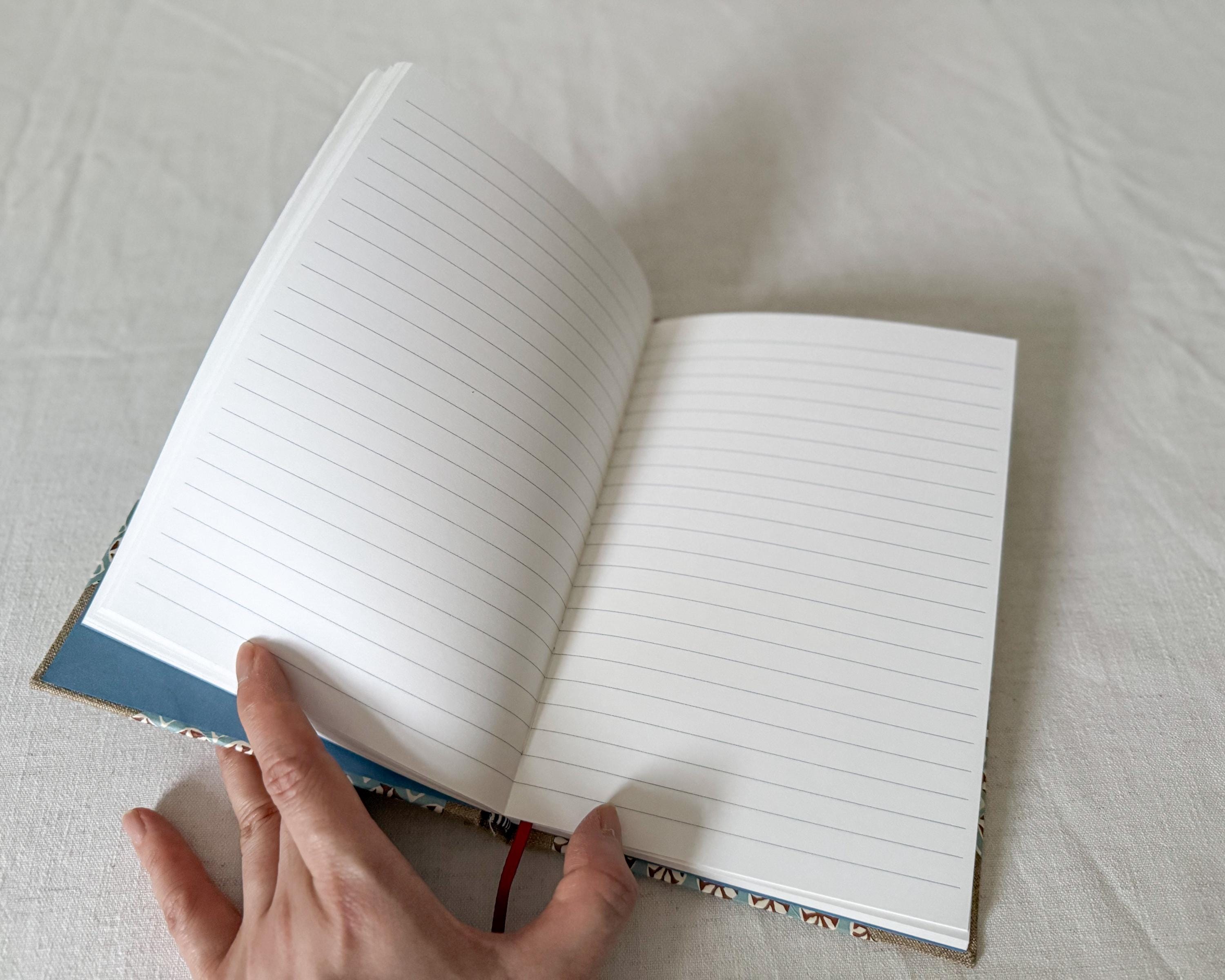 Blue & Brown Hardcover Notebook — A5