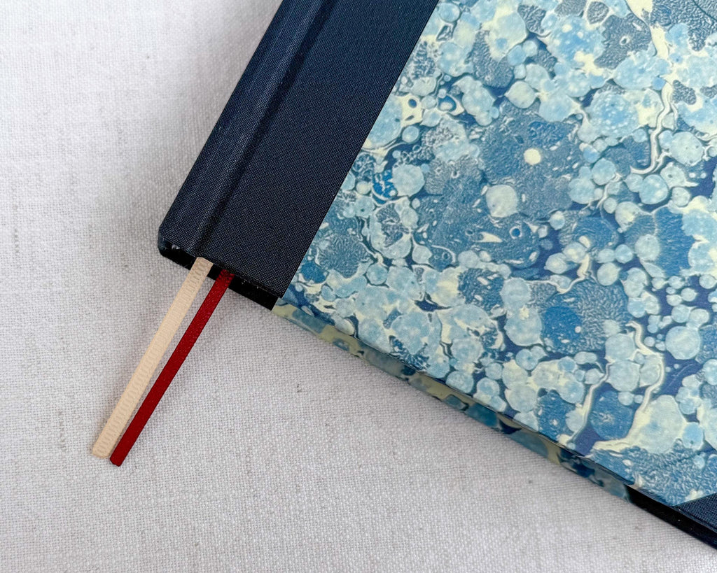 Blue Marbled Hardcover Notebook — A5