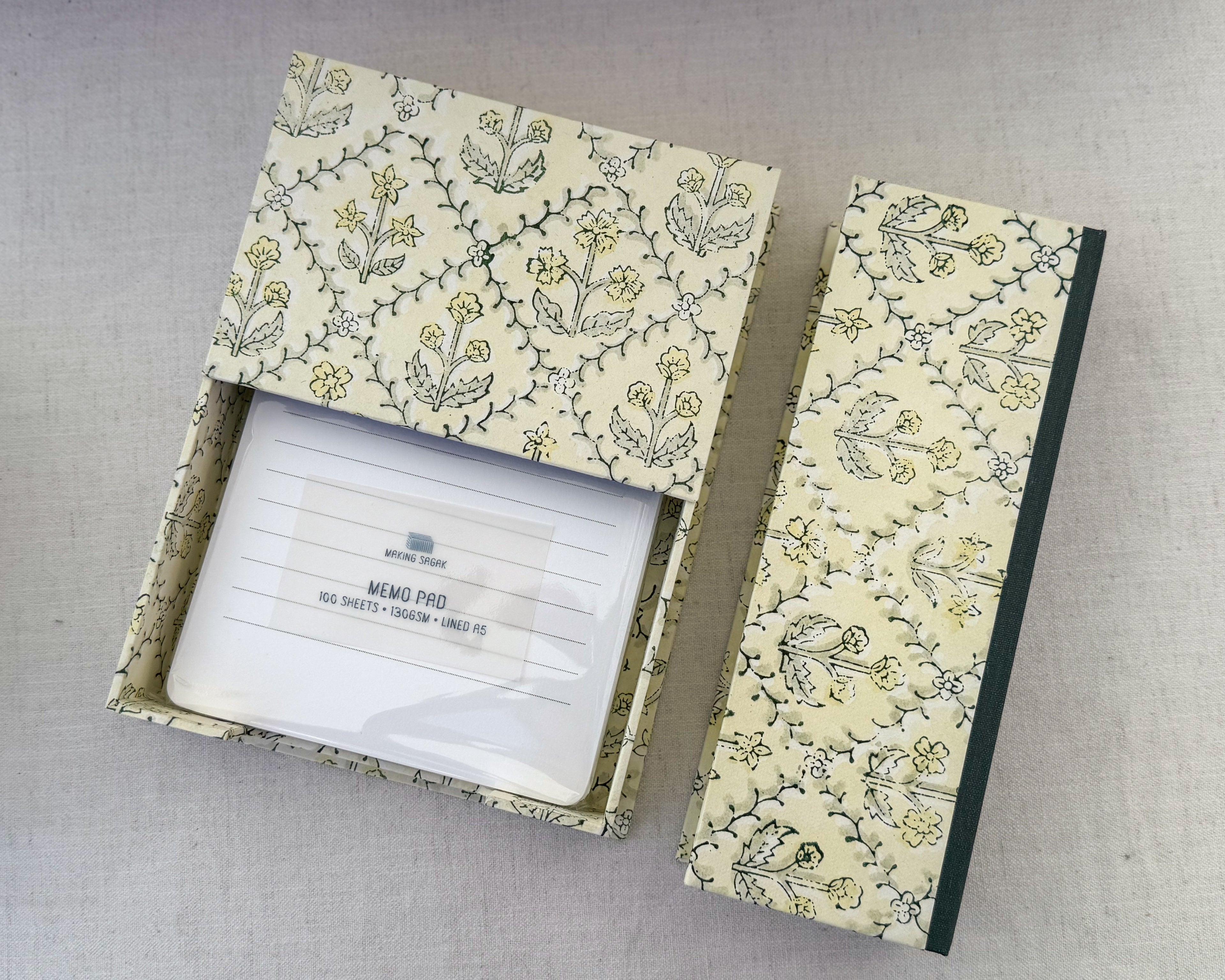 Dandelion Desk Set — Memo Pad Box & Pencil Case