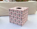 Pink Floral Tissue Box Cover
