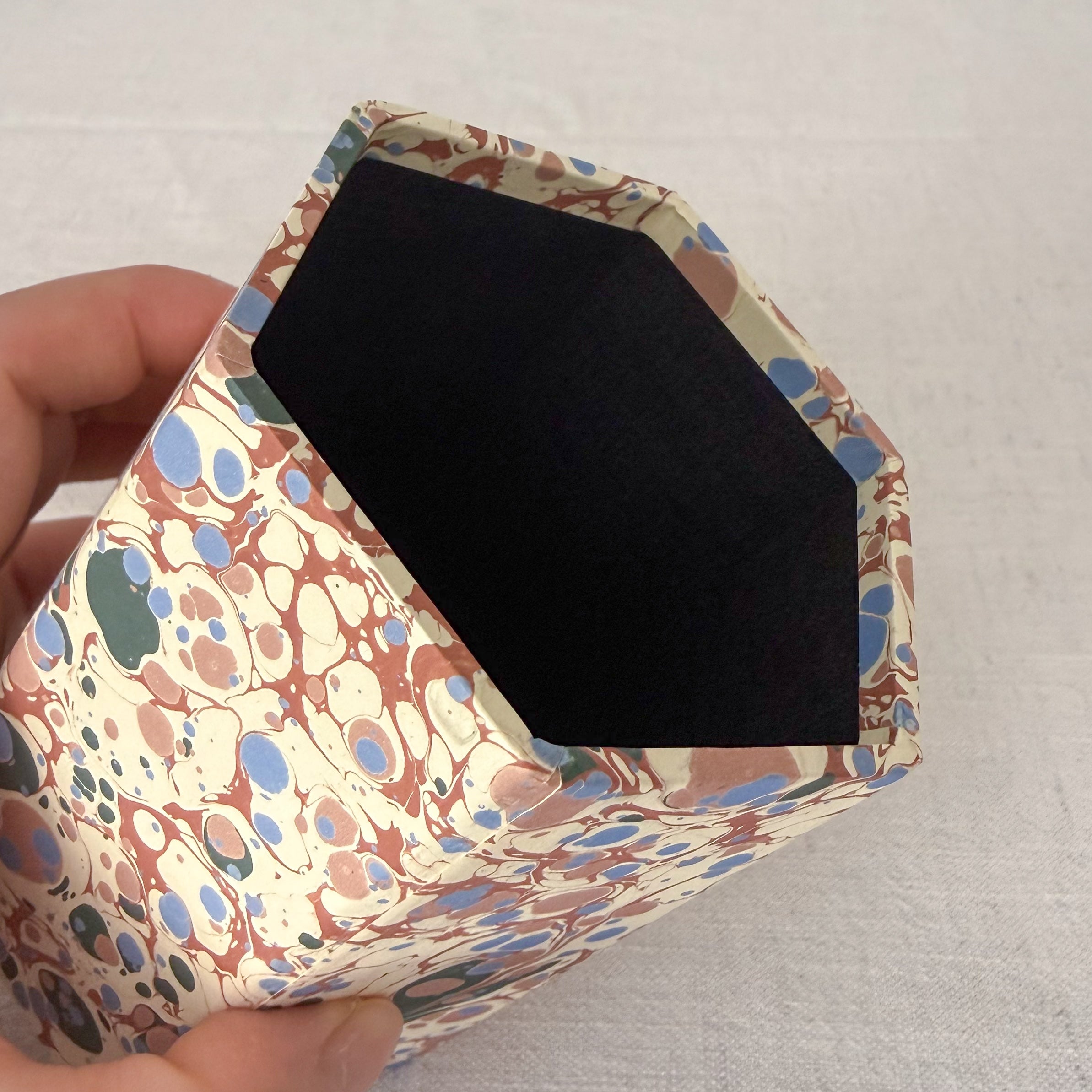 Marbled Hexagonal Pen Pot