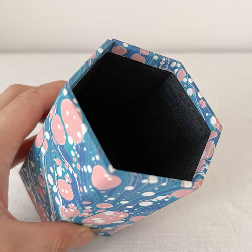 Marbled Hexagonal Pen Pot