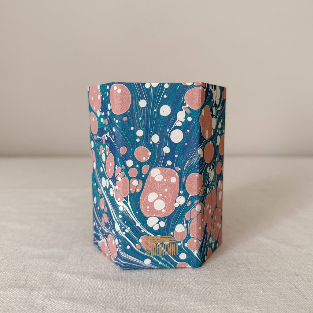 Marbled Hexagonal Pen Pot