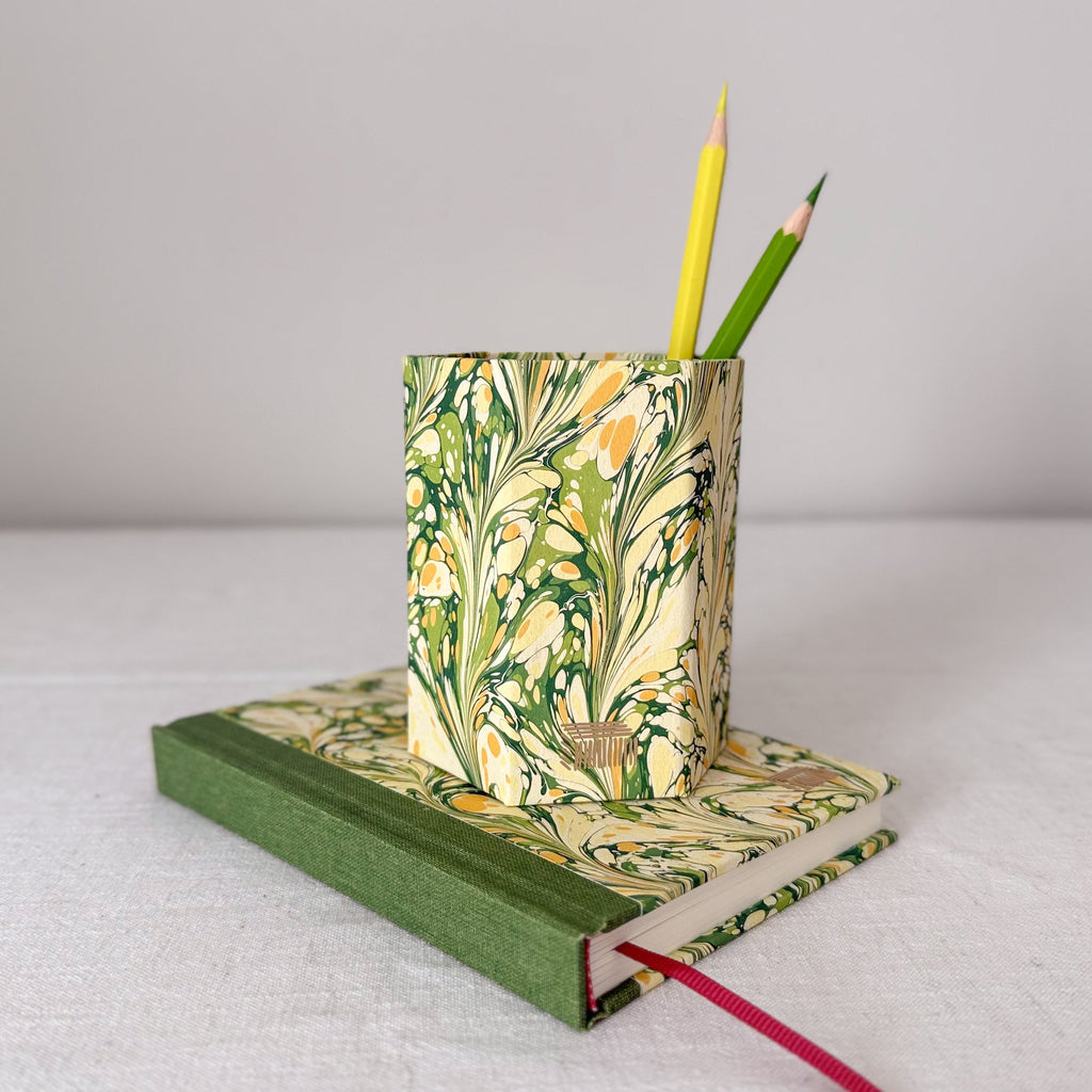 Marbled Hexagonal Pen Pot