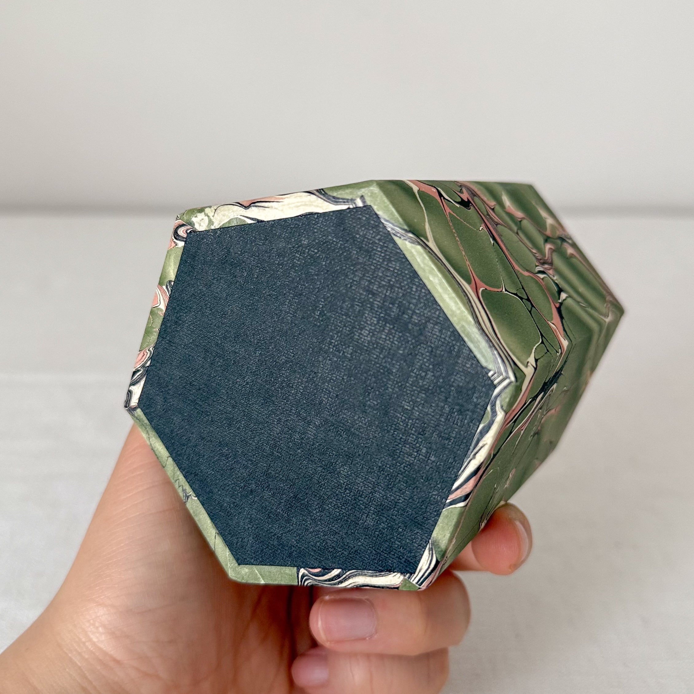 Marbled Hexagonal Pen Pot