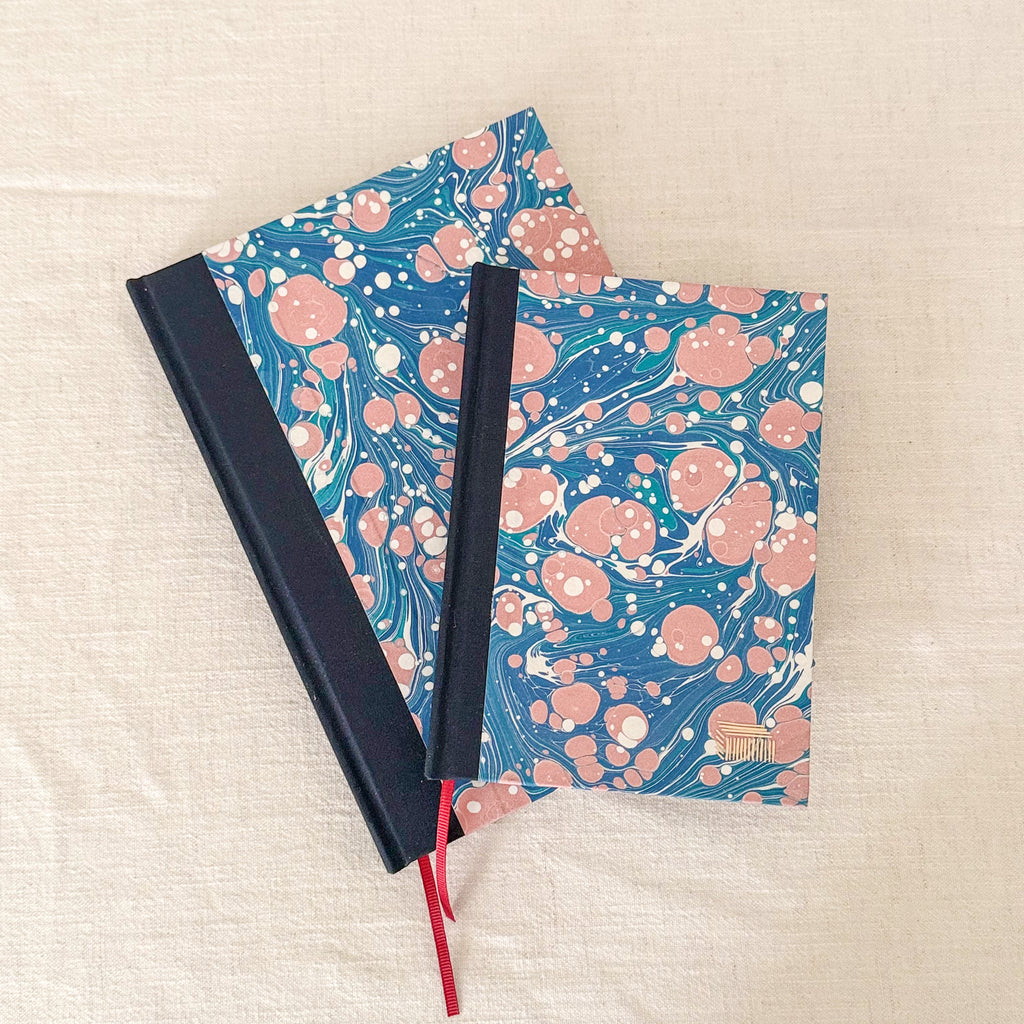 A5 & A6 Hand-Marbled Hardcover Notebook