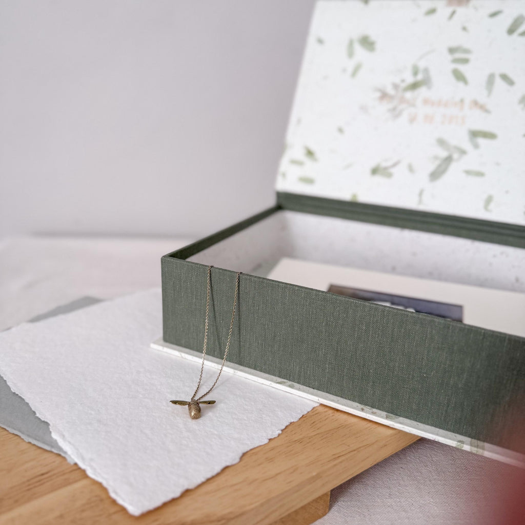 Personalised Wedding Memory Box — Sage Green