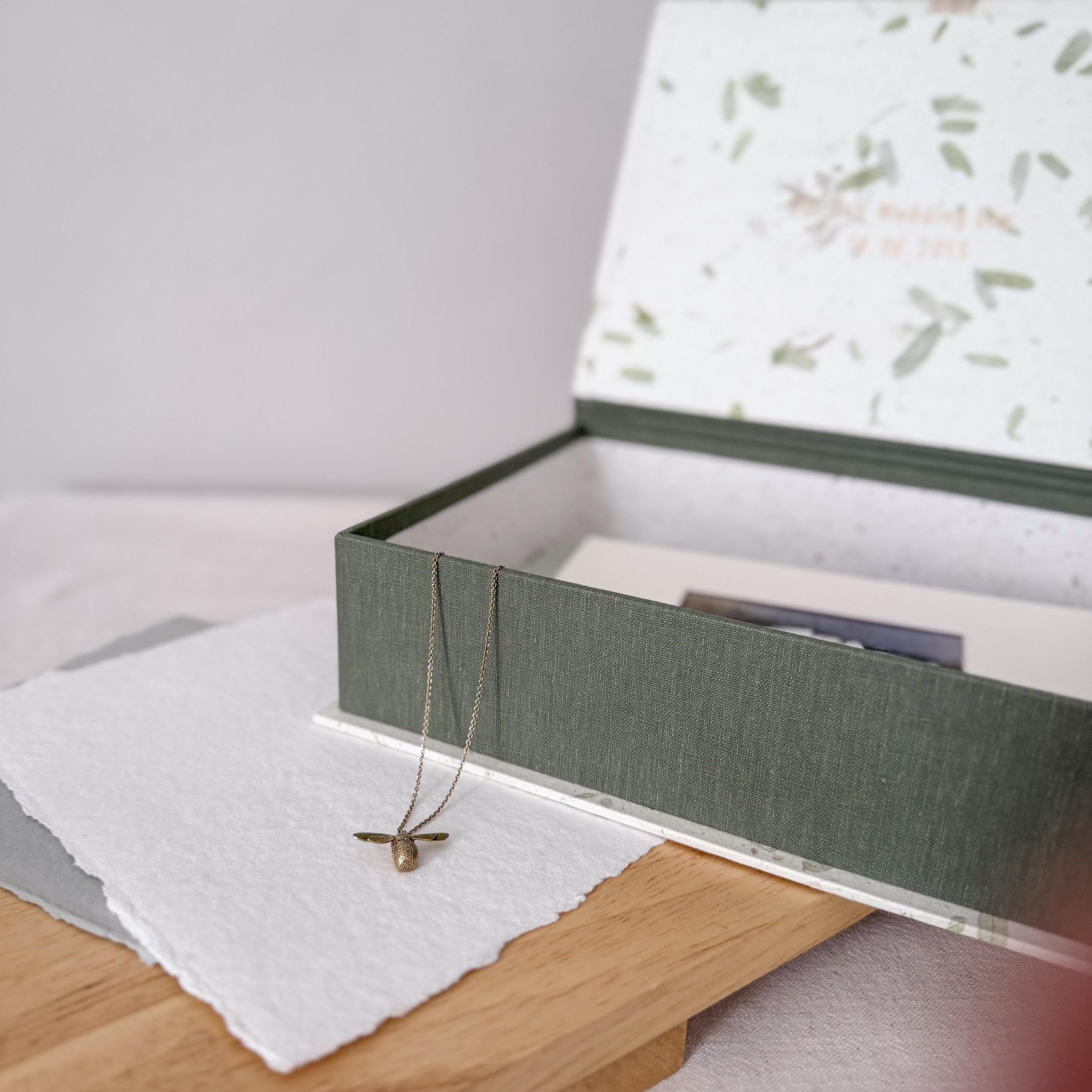 Personalised Wedding Memory Box — Sage Green