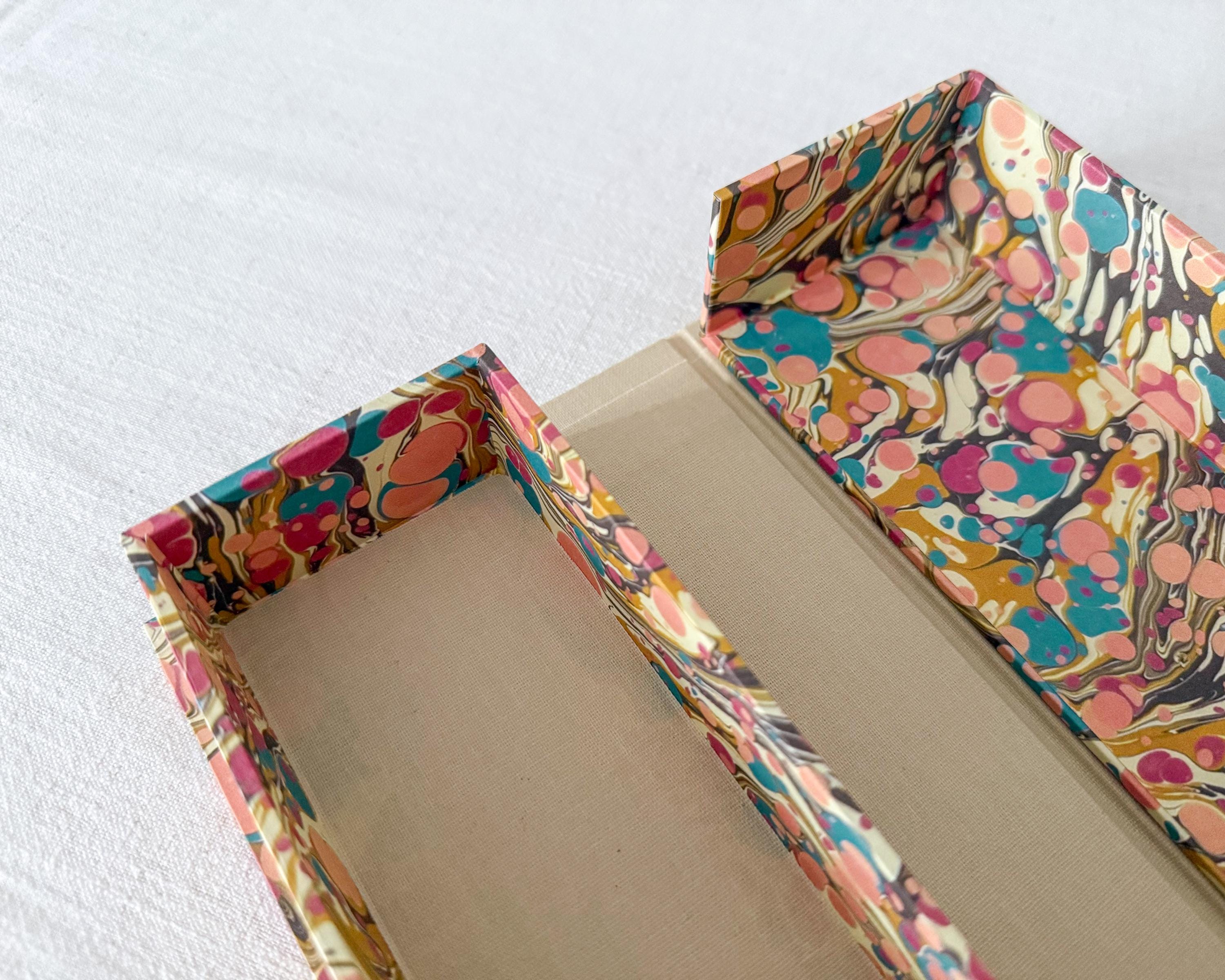 Marbled Desk Organiser — Small