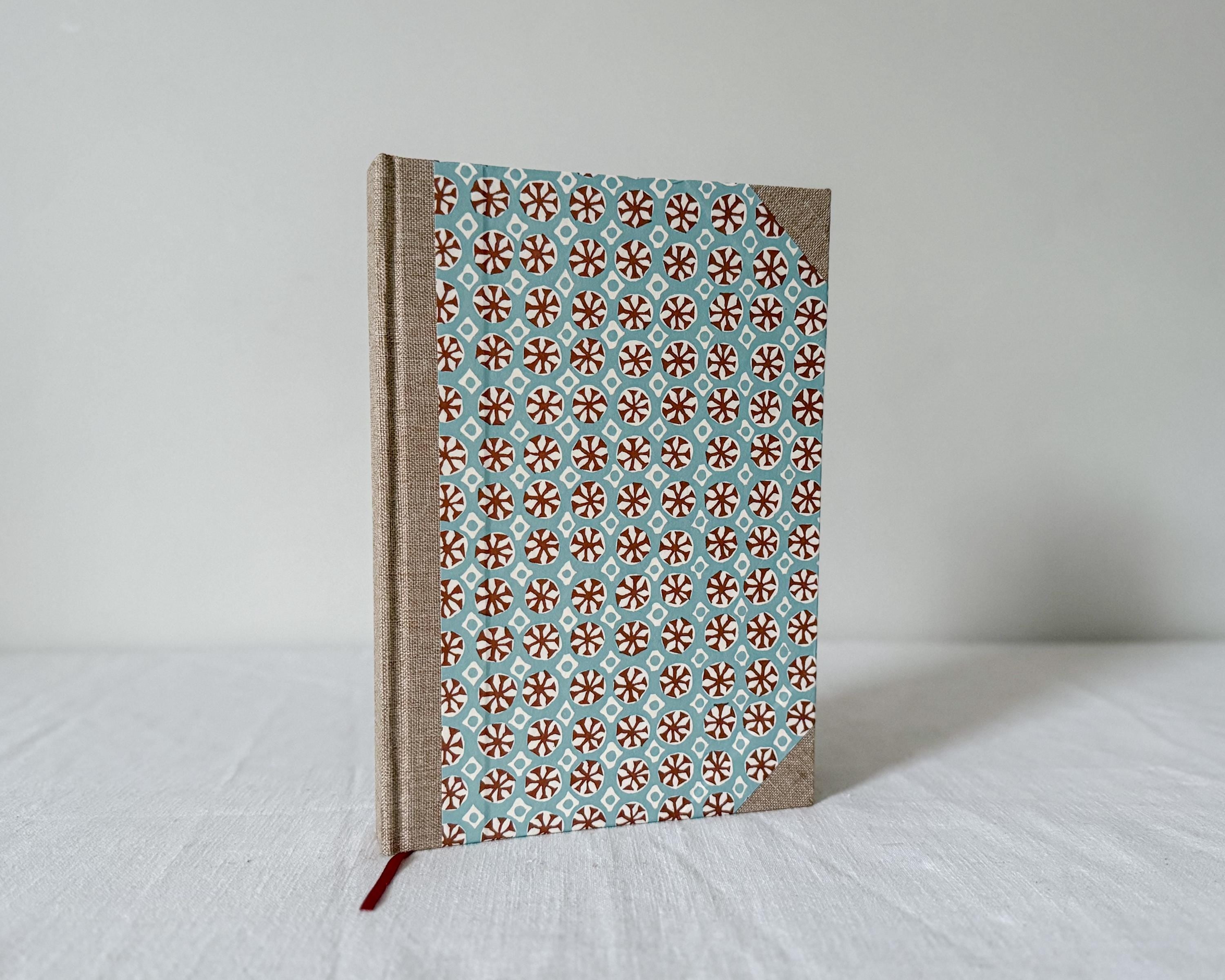 Blue & Brown Hardcover Notebook — A5