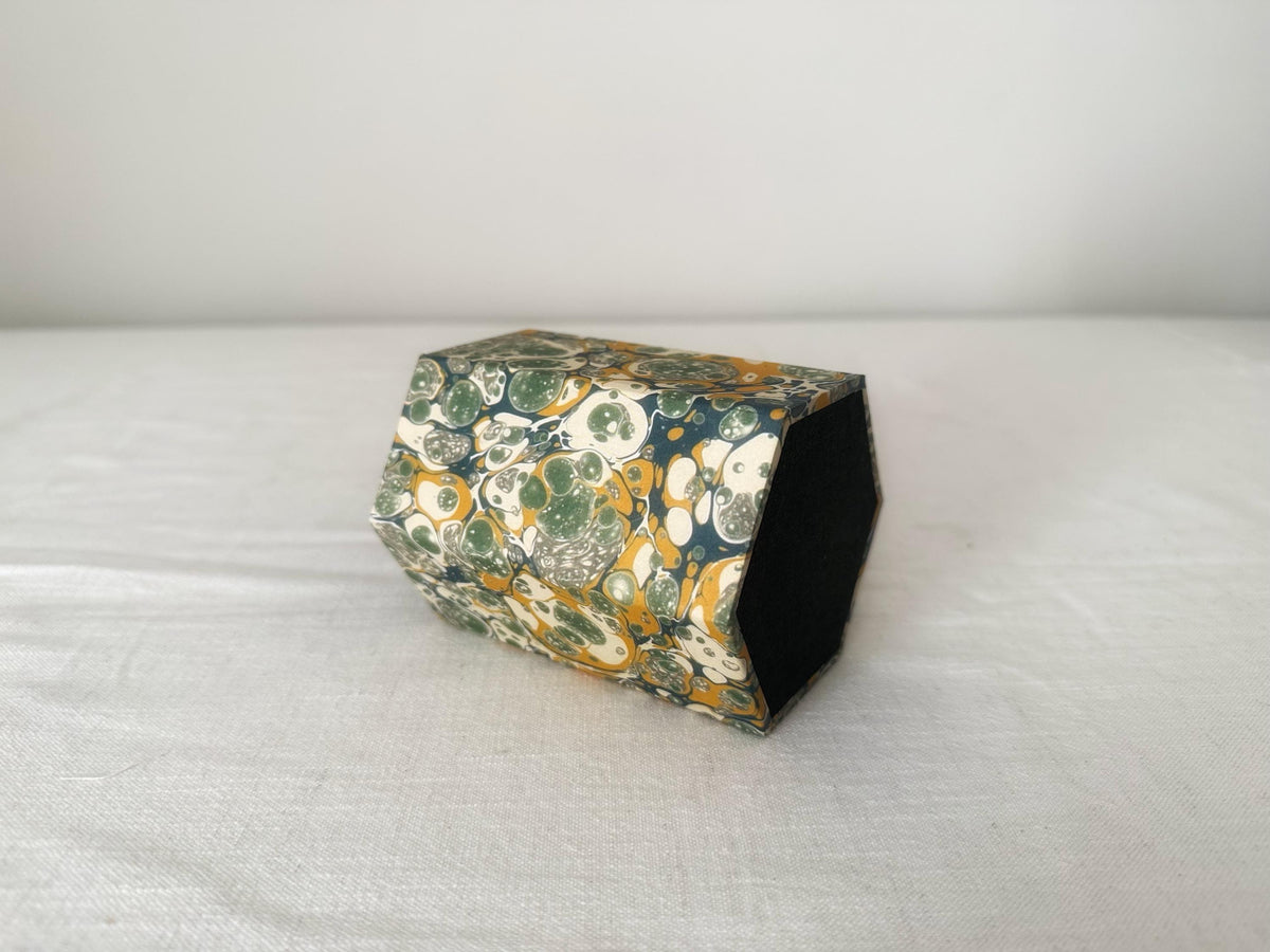Marbled Desk Set — Tissue Box Cover, Waste Bin & Pen Pot