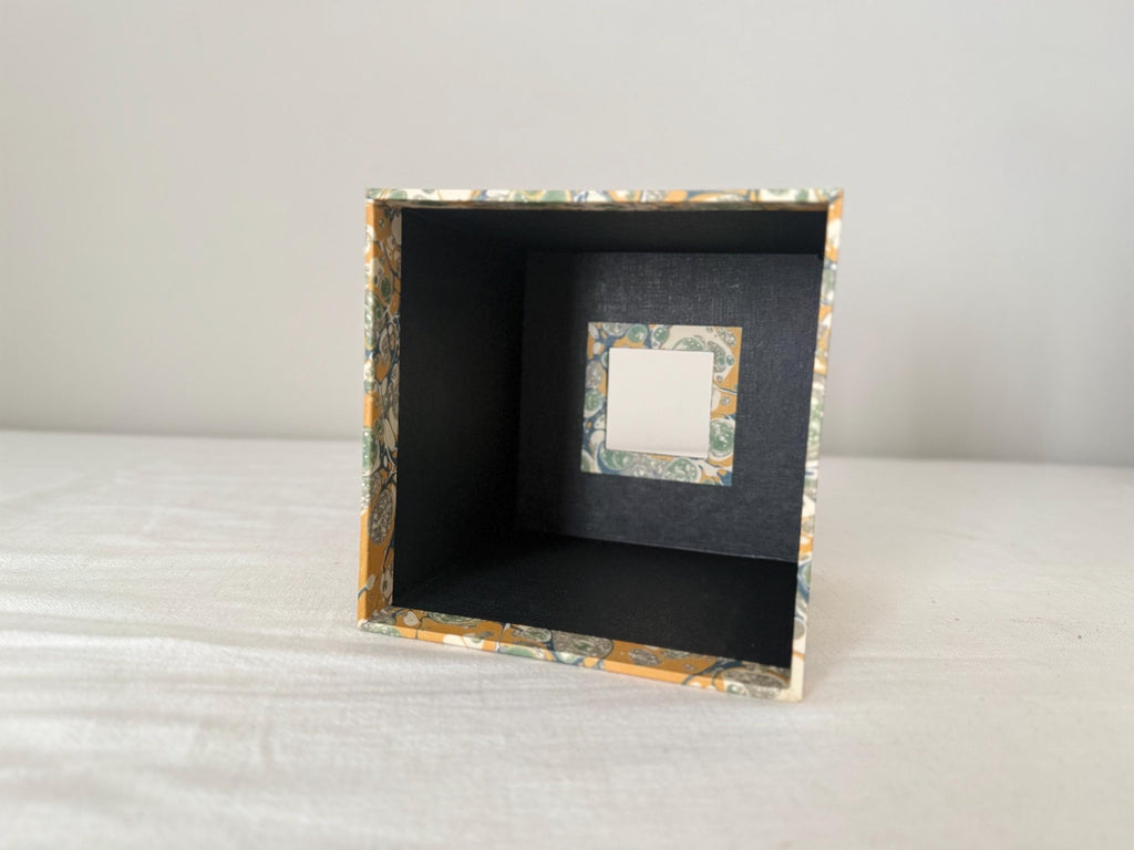 Marbled Desk Set — Tissue Box Cover, Waste Bin & Pen Pot