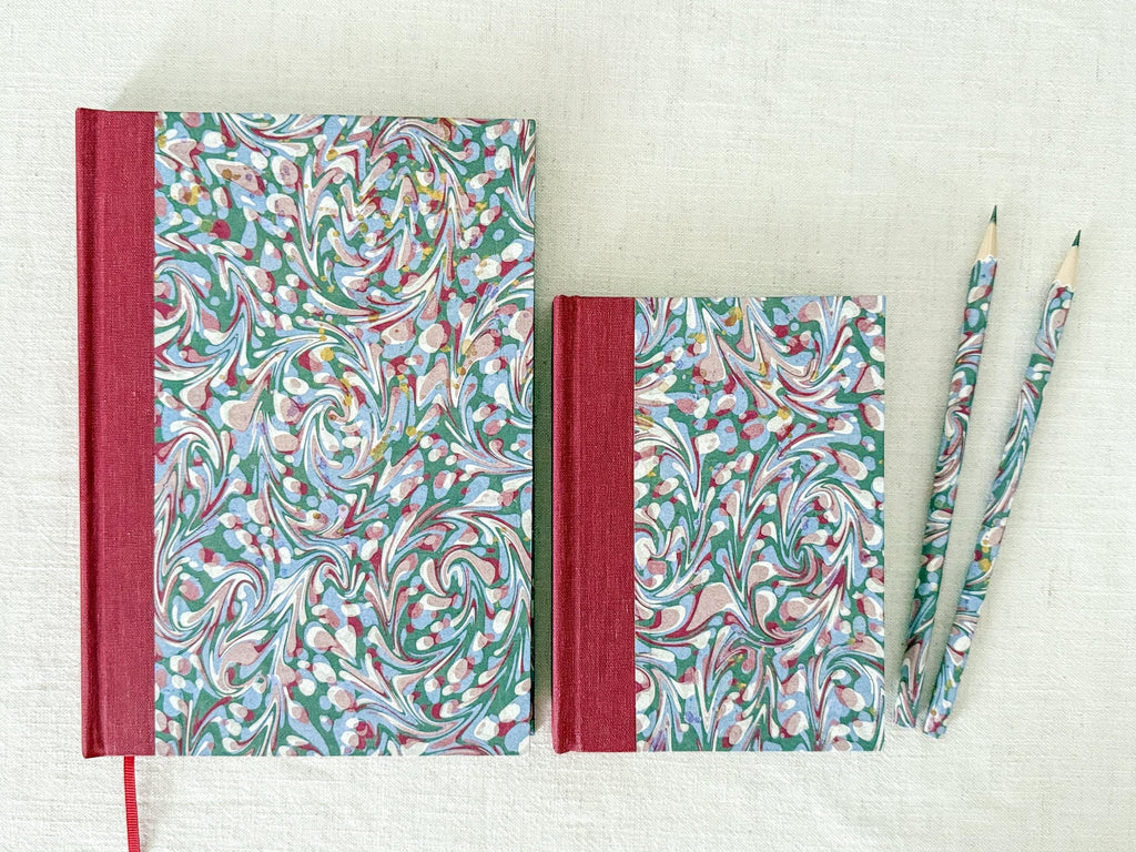 Hand Bound Notebook A5 A6, Lined or Plain Recycled Paper Journal, Confetti