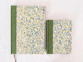 Hand Bound Notebook A5 A6, Lined or Plain Recycled Paper Journal, Green