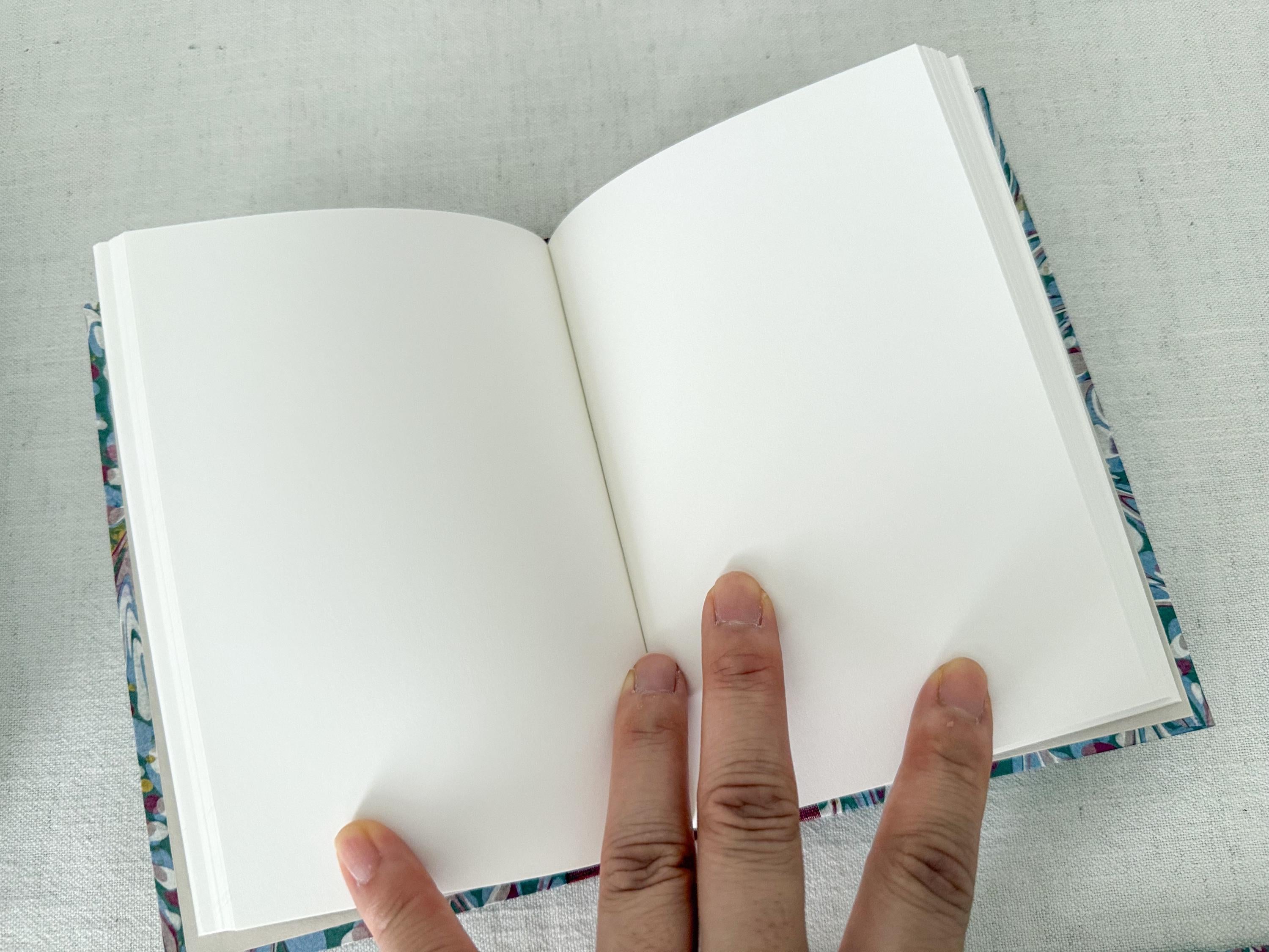 Hand Bound Notebook A5 A6, Lined or Plain Recycled Paper Journal, Confetti