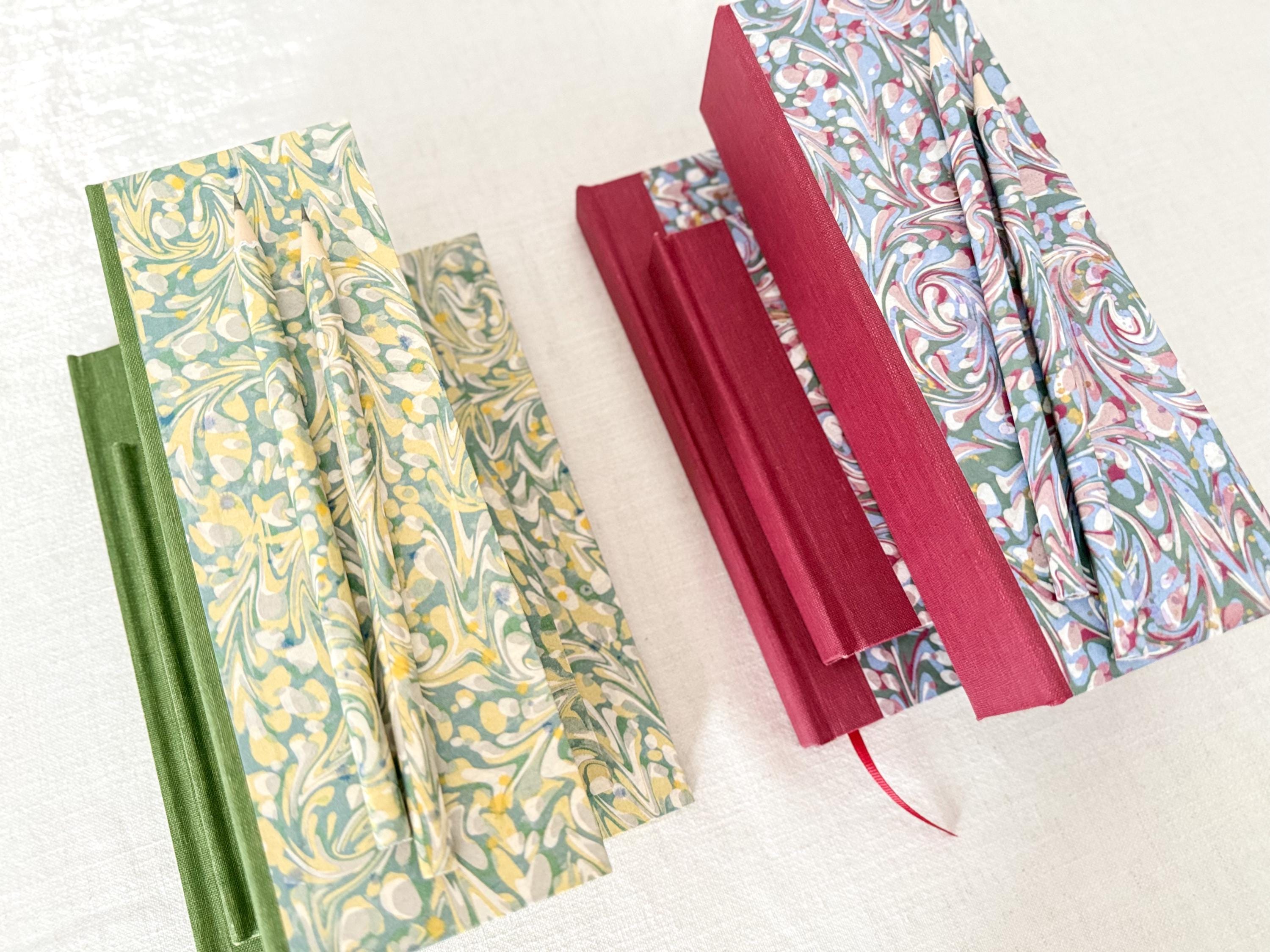 Hand Bound Notebook A5 A6, Lined or Plain Recycled Paper Journal, Confetti