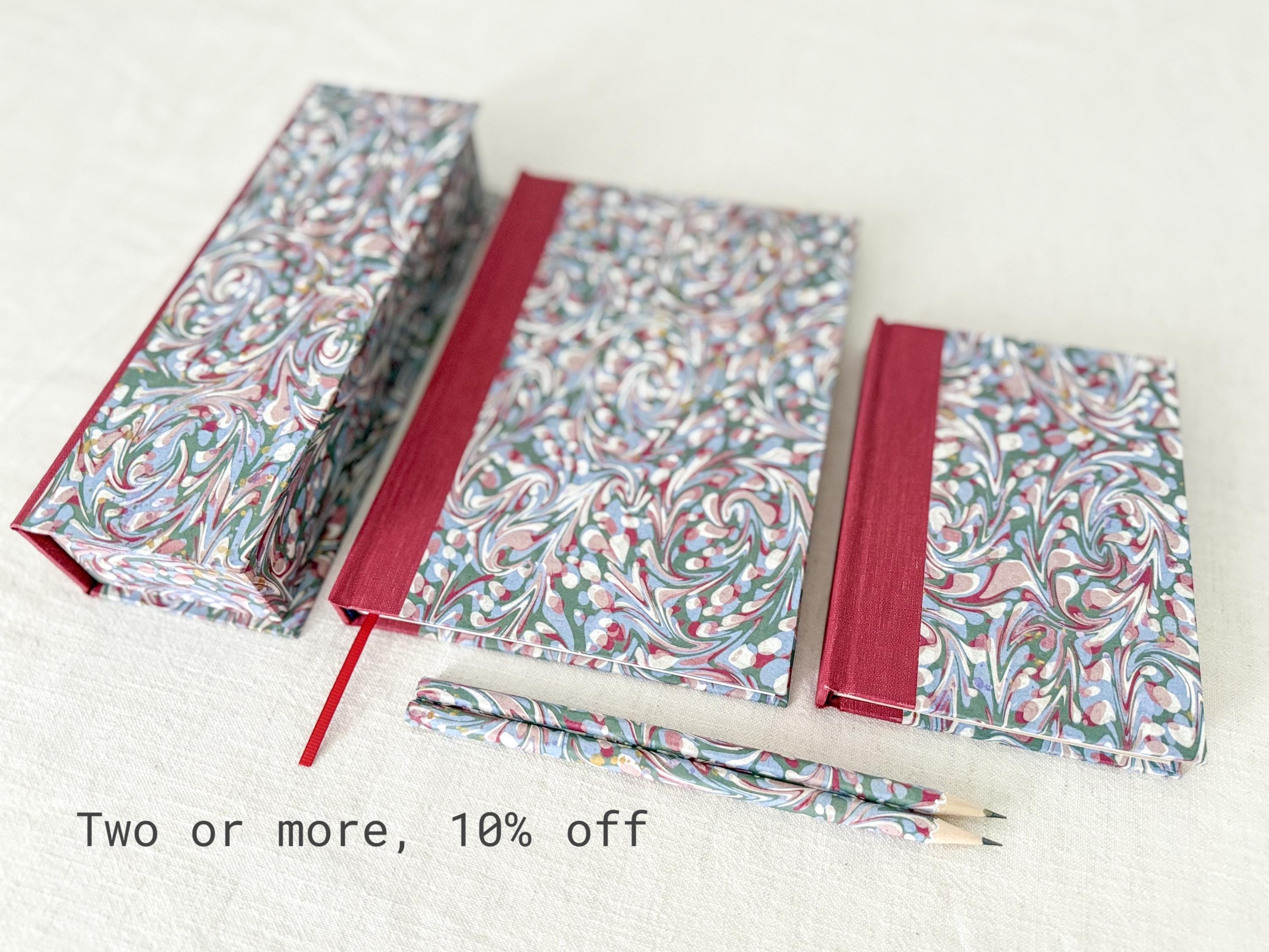 Hand Bound Notebook A5 A6, Lined or Plain Recycled Paper Journal, Confetti