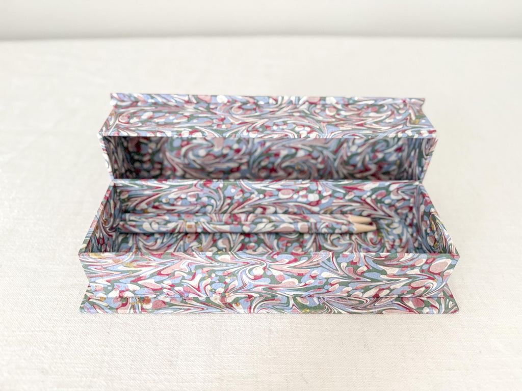 Clamshell Desk Organiser, Stationery Storage Box, Matching Desk Set with Notebooks