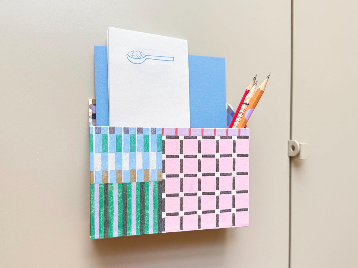 Magnetic Letter Holder for Fridge, Patterned Paper Post Organiser