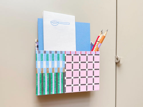 Magnetic Letter Holder for Fridge, Patterned Paper Post Organiser