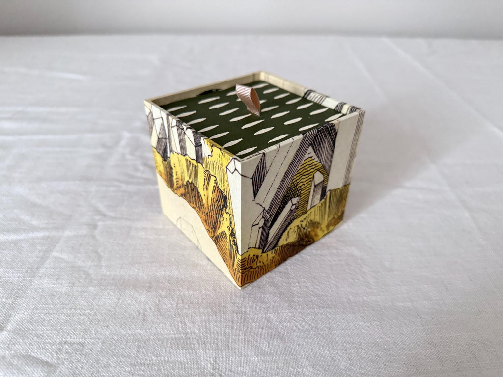 Handmade Mini Storage Box with Lid, Floral or Mineral Pattern