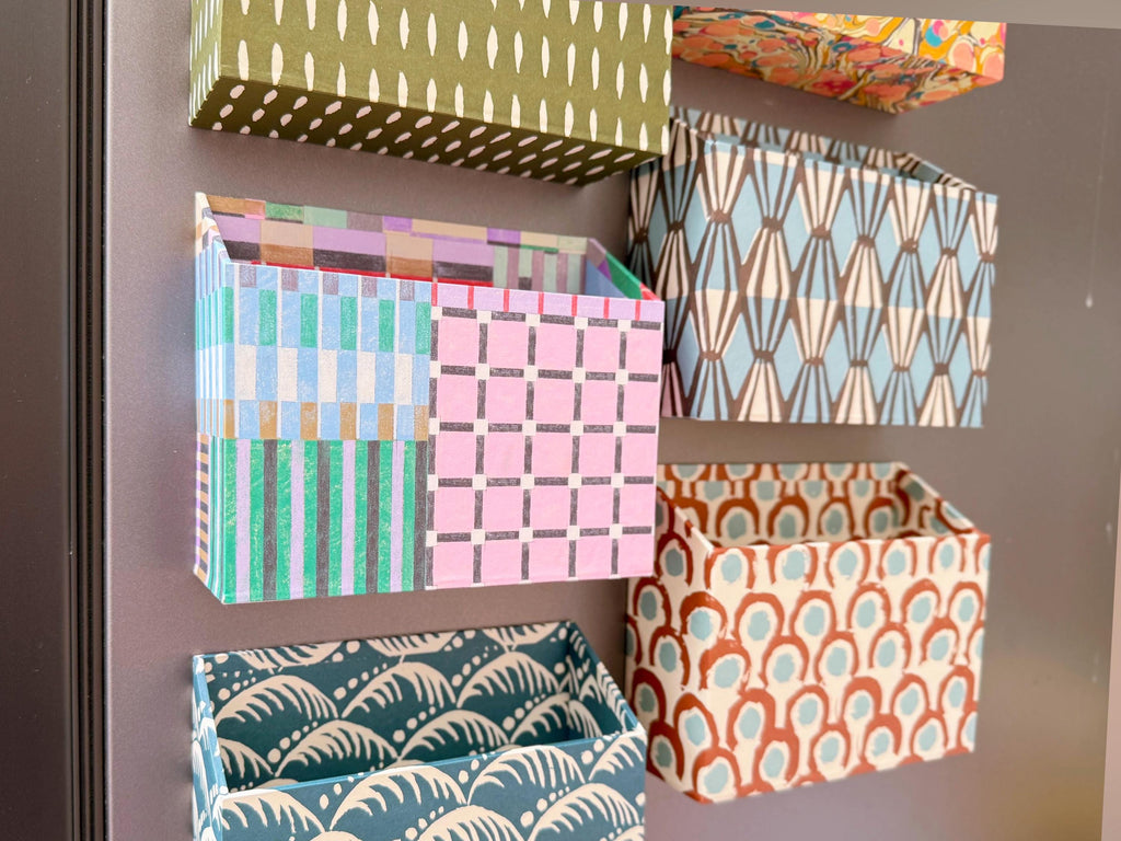 Magnetic Letter Holder for Fridge, Patterned Paper Post Organiser
