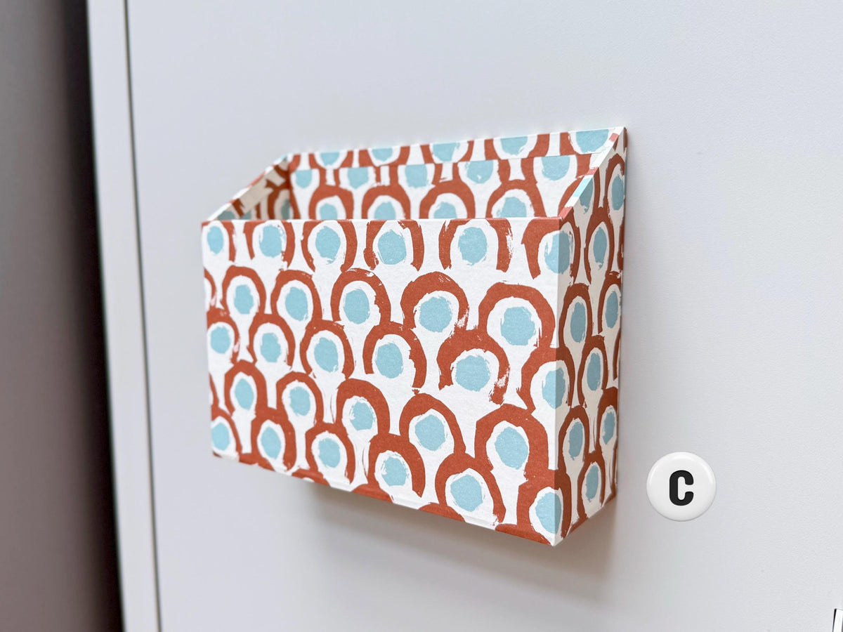 Magnetic Letter Holder for Fridge, Patterned Paper Post Organiser