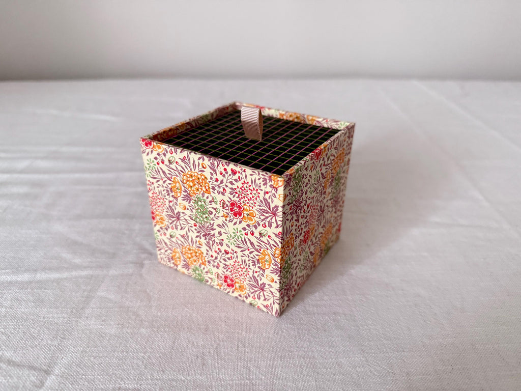 Handmade Mini Storage Box with Lid, Floral or Mineral Pattern