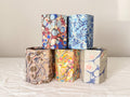 Personalised Hexagonal Pen Pot in Marbled Paper
