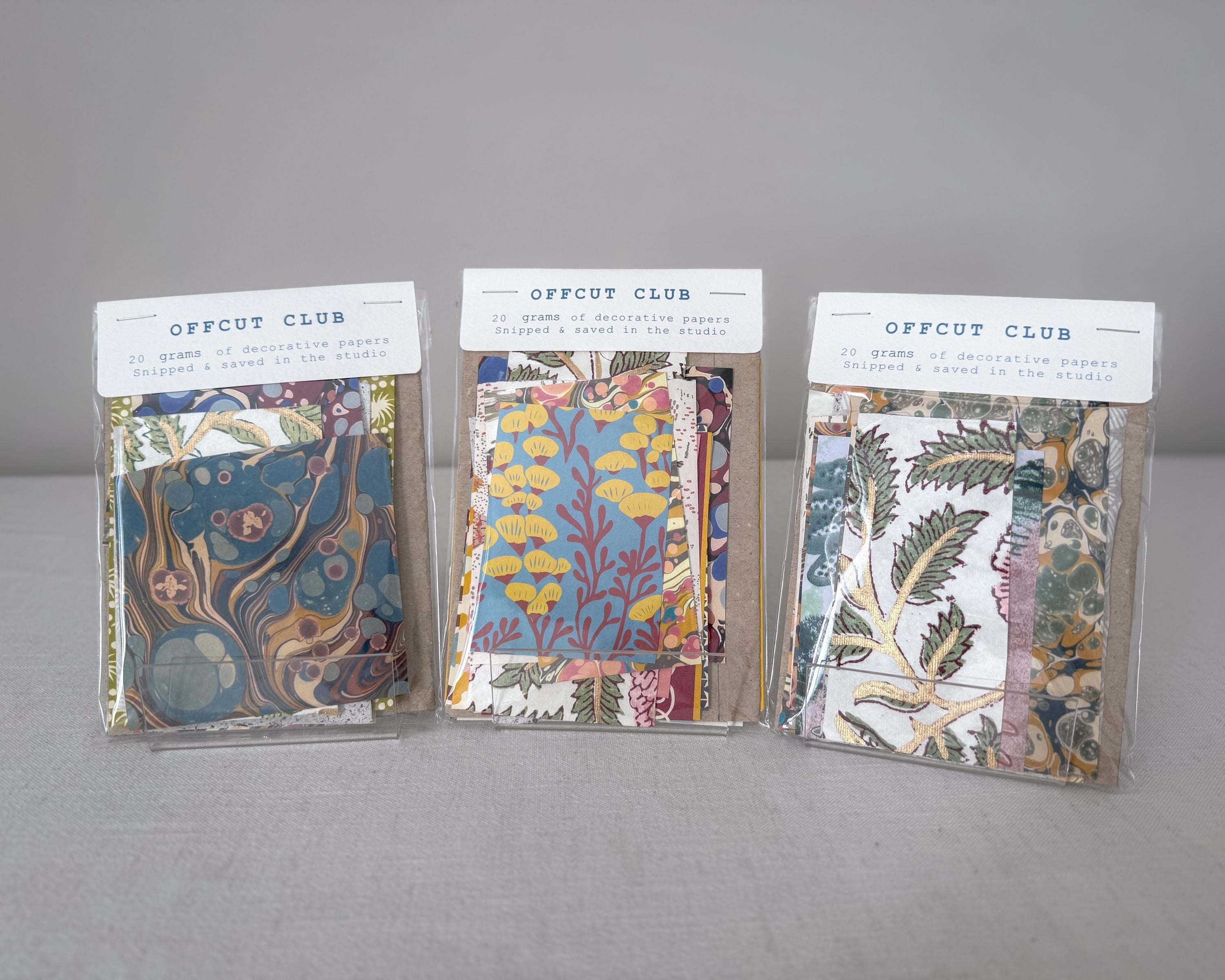 Decorative paper scrap pack three designs handmade UK – Making SAGAK
